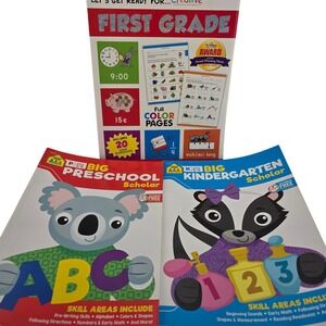 Learning Workbook Bundle Preschool Kindergarten First Grade 3 Books
